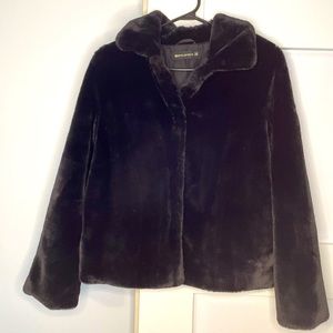 Faux fur waist length coat